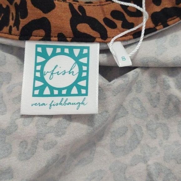 Choker Dress Cheetah Print Vfish 3/4 Sleeve - Picture 6 of 7